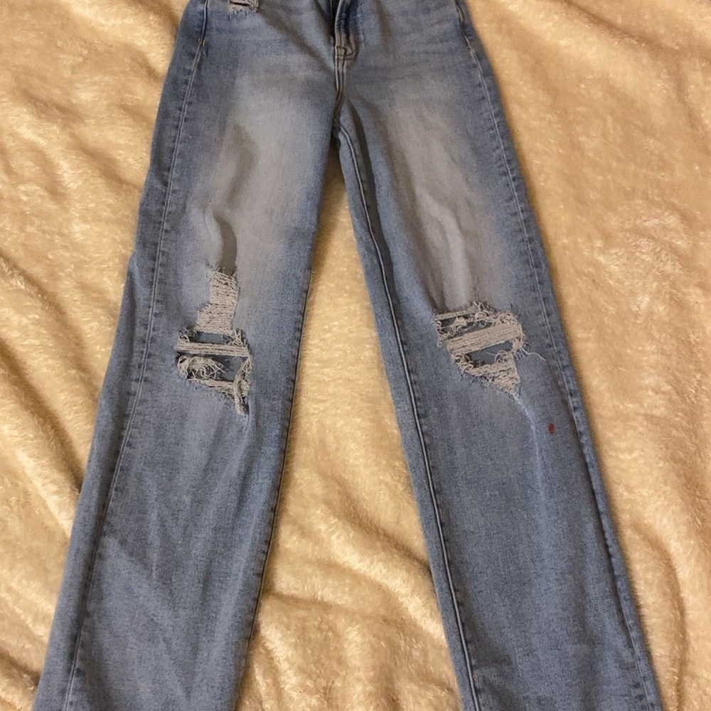 Hidden brand blue jeans